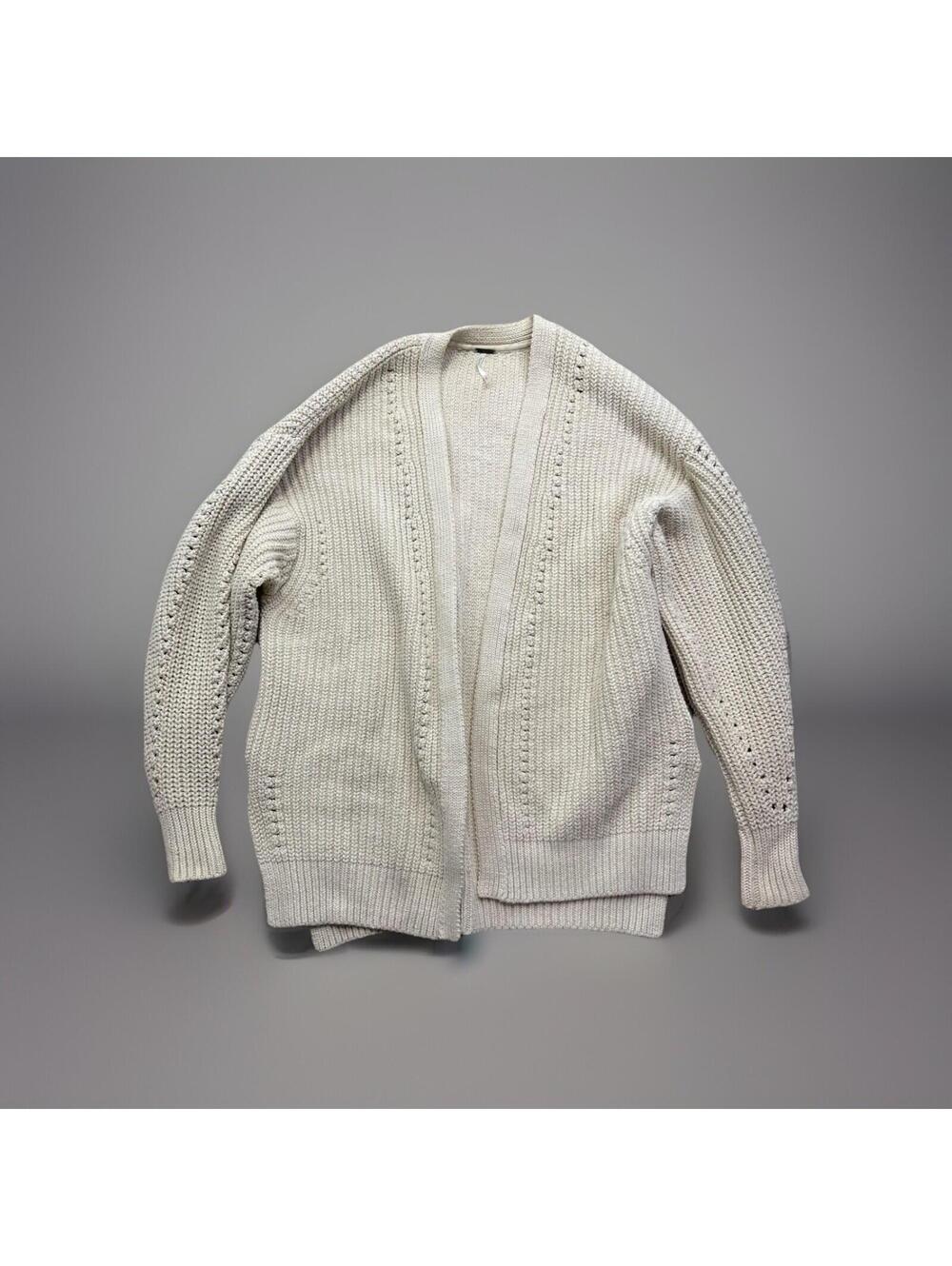 Free People Nightingale Cardigan Womens‎ S/p Ivory Knit Slouchy Oversized
